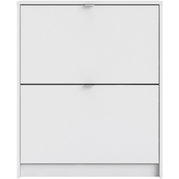 Florence Shoes 2 Flip Door Double Layer White Shoe Storage Cabinet - Furniture To Go - Wilko - thumbnail 4