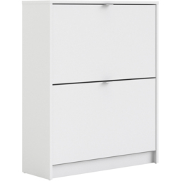 Florence Shoes 2 Flip Door Double Layer White Shoe Storage Cabinet - Furniture To Go - Wilko - thumbnail 3