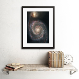 Wee Blue Coo NASA Hubble Whirlpool Galaxy M51 Space Photo Framed Wall Art Print 30 x 41cm - Size: 43.3 x 33.3 x 1.5cm - Black - Wilko - thumbnail 3