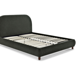 Nova King Size Olive Boucle Upholstered Bed Frame with Headboard - Kyoto Futons - Wilko - thumbnail 4