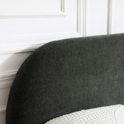 Nova King Size Olive Boucle Upholstered Bed Frame with Headboard - Kyoto Futons - Wilko - thumbnail 7