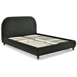 Nova King Size Olive Boucle Upholstered Bed Frame with Headboard - Kyoto Futons - Wilko - thumbnail 3