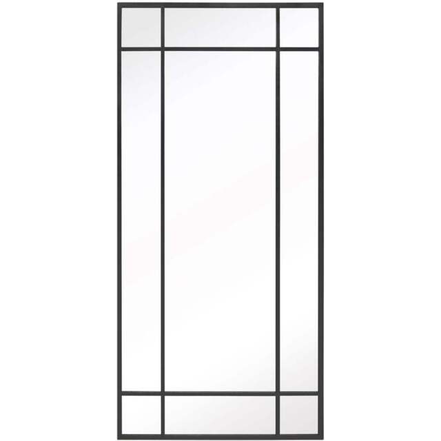 The Fenestra Black Leaner Wall Mirror 180 x 85cm - MirrorOutlet - Wilko - image 1