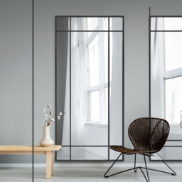 The Fenestra Black Leaner Wall Mirror 180 x 85cm - MirrorOutlet - Wilko - thumbnail 3