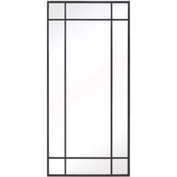 The Fenestra Black Leaner Wall Mirror 180 x 85cm - MirrorOutlet - Wilko