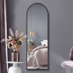 The Arcus Black Arched Leaner Wall Mirror 160 x 53cm - MirrorOutlet - Wilko - thumbnail 3