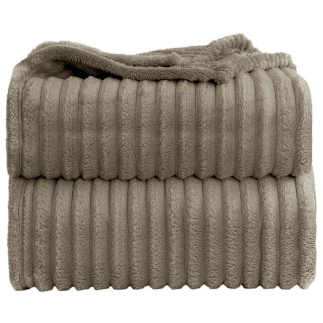 Velosso Bellissima Beige Plush Throw 305 x 305cm - Size: 305 x 305 x 1cm - Wilko - image 1