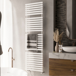 Terma Rolo Towel 3454BTU White Heated Towel Rail 1800 x 520mm - Size: 180 x 52 x 12.7cm - Wilko - thumbnail 3