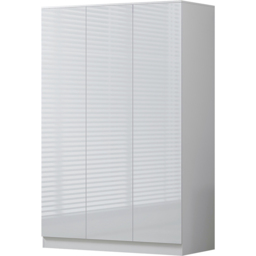 FWStyle Stora 3 Door White Gloss Wardrobe - Wilko - thumbnail 3