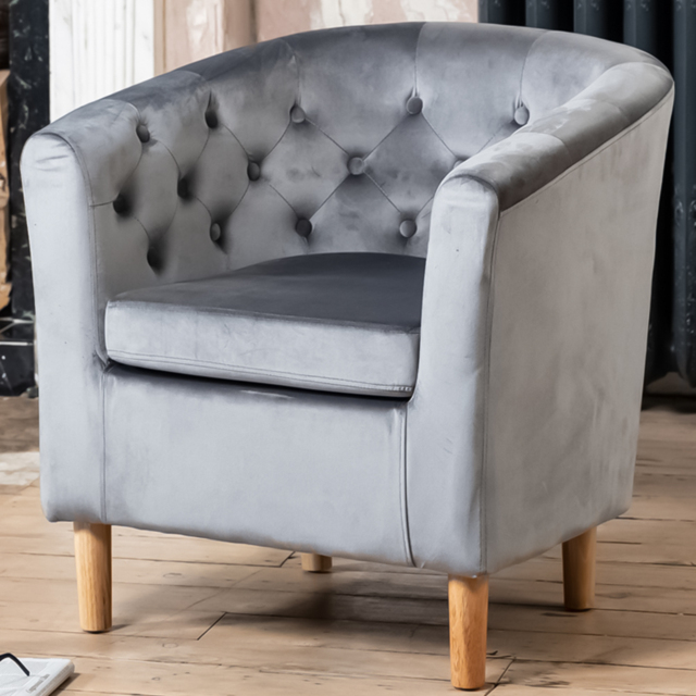 Artemis Home Clio Dark Grey Accent Chair - Size: Single - Wilko - image 1