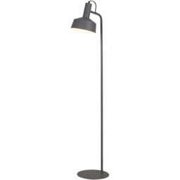 Lighting Collection Grey Metal Floor Lamp - Size: 49.5 x 13 x 27.5cm - Matt Grey and White - Wilko - thumbnail 4