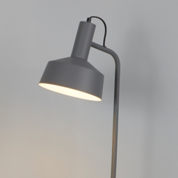 Lighting Collection Grey Metal Floor Lamp - Size: 49.5 x 13 x 27.5cm - Matt Grey and White - Wilko - thumbnail 5