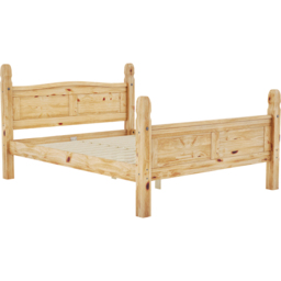 Vida Designs Corona King Size Pine High Foot Wooden Bed Frame - Brown - Wilko - thumbnail 3
