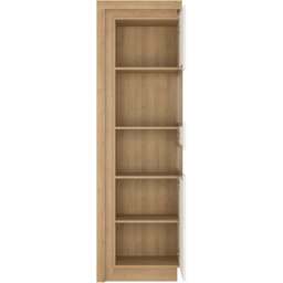 Florence Lyon Single Door Riviera Oak and White Display Cabinet with LED Lighting - Multi - Furniture to Go - Wilko - thumbnail 4