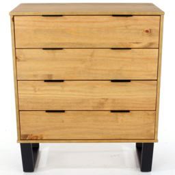 Core Products Texas 4 Drawer Antique Wax Pine Chest of Drawers - Brown - Wilko - thumbnail 4