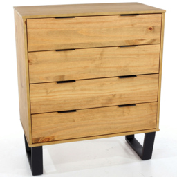 Core Products Texas 4 Drawer Antique Wax Pine Chest of Drawers - Brown - Wilko - thumbnail 5