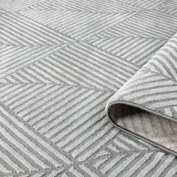 Desire Rugs Vellure Anthracite Metallic Sheen Pyramid Design Rug 200 x 290cm - Size: 290 x 200 x 1.1cm - Grey - Wilko - thumbnail 5