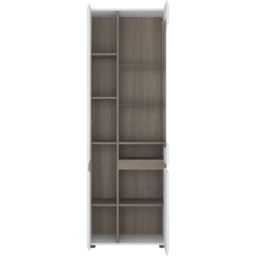 Florence Chelsea White Left Hand Tall Glazed Narrow Display Cabinet - Size: 42 x 64 x 194cm - Furniture to Go - Wilko - thumbnail 4
