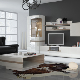 Florence Chelsea White Left Hand Tall Glazed Narrow Display Cabinet - Size: 42 x 64 x 194cm - Furniture to Go - Wilko - thumbnail 6