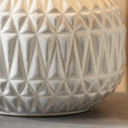 Pacific Lifestyle Anneli Warm White Aztec Texture Ceramic Table Lamp - Wilko - thumbnail 4