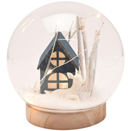 The Seasonal Gift Co Turtle Dove LED Dome House Christmas Decoration 12cm - Size: 12 x 10 x 10cm - Clear - The Seasonal Gift Co. - Wilko - thumbnail 1