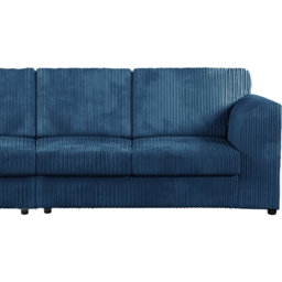 Luxor 4 Seater Marine Blue Jumbo Cord Full Back Sofa - Wilko - thumbnail 5