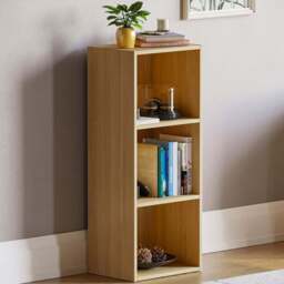 VIDA DESIGNS Oxford 3 Shelf Oak Cube Bookcase - Brown - Wilko