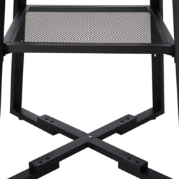 Living and Home 4 Seater Vintage Wood Effect Round Dining Table with Storage Shelf - Vintage + Black - Wilko - thumbnail 7