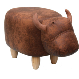 Gardeco Cocoa The Brown Cow Leatherette Footstool - Size: 36 x 61 x 32cm - Wilko - thumbnail 5
