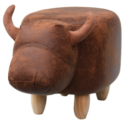 Gardeco Cocoa The Brown Cow Leatherette Footstool - Size: 36 x 61 x 32cm - Wilko - thumbnail 6