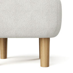 Living and Home White Wooden Footstool - Cream - Wilko - thumbnail 5