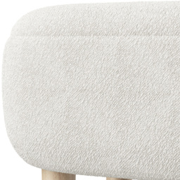 Living and Home White Wooden Footstool - Cream - Wilko - thumbnail 6