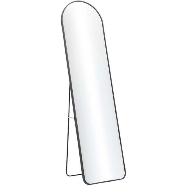 Living and Home Black Metal Floor Mirror - Size: 160 x 50 x 2.8cm - Wilko - image 1