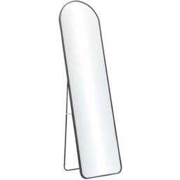 Living and Home Black Metal Floor Mirror - Size: 160 x 50 x 2.8cm - Wilko - thumbnail 1