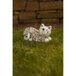 Marco Paul Stone Effect Resin Cat Garden Ornament - Size: 29 x 17 x 12cm - White - Wilko - thumbnail 7
