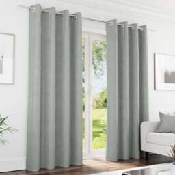 Enhanced Living Knightsbridge Grey Chenille Thermal Blackout Eyelet Curtains 229 x 183cm - Size: W 229 x D 183cm - Wilko - thumbnail 1