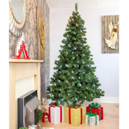 Shatchi Pre-Lit Cool White LED Alaskan Pine Artificial Christmas Tree 7ft - Green - Wilko - thumbnail 3