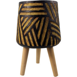 Botanik Bali Planter 45 x 28cm - Size: 45 x 28 x 28cm - Brown - Wilko - thumbnail 1