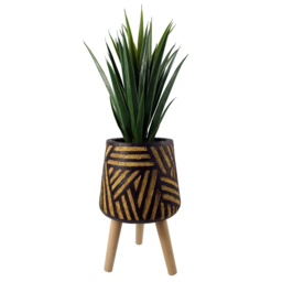 Botanik Bali Planter 45 x 28cm - Size: 45 x 28 x 28cm - Brown - Wilko - thumbnail 3