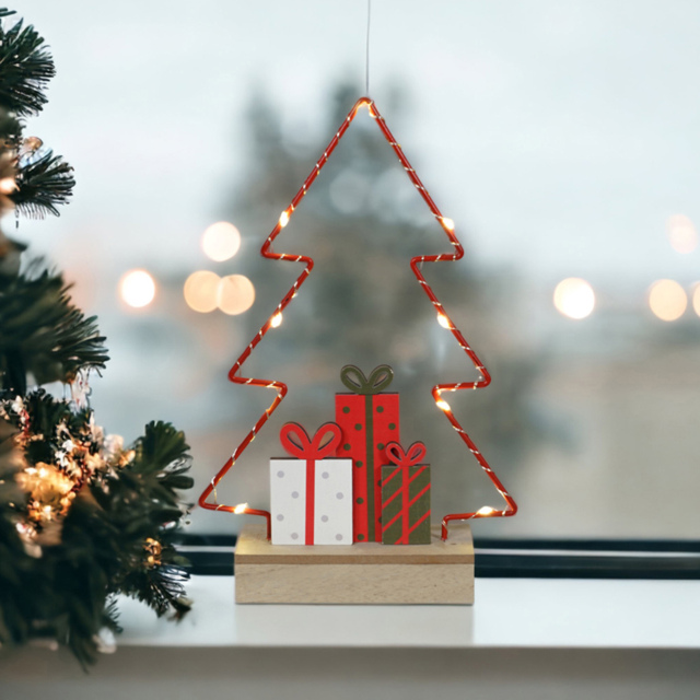 Xmas Haus Multicolour Wired LED Light Christmas Tree Festive Display - Size: 5 x 16 x 25cm - Wilko - image 1