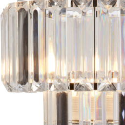Lighting Collection Chrome and Clear Acrylic Table Lamp - Size: 37.5 x 21.5 x 21.5cm - Silver - Wilko - thumbnail 5