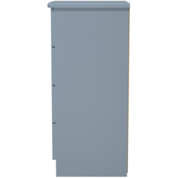 Crowndale Camden 4 Drawer Denim Blue Bedside Cabinet Ready Assembled - Wilko - thumbnail 5