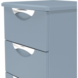 Crowndale Camden 4 Drawer Denim Blue Bedside Cabinet Ready Assembled - Wilko - thumbnail 6