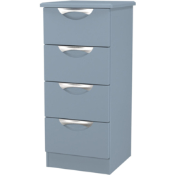 Crowndale Camden 4 Drawer Denim Blue Bedside Cabinet Ready Assembled - Wilko - thumbnail 4