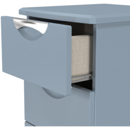 Crowndale Camden 4 Drawer Denim Blue Bedside Cabinet Ready Assembled - Wilko - thumbnail 7