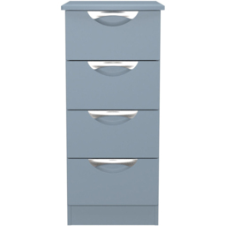 Crowndale Camden 4 Drawer Denim Blue Bedside Cabinet Ready Assembled - Wilko - thumbnail 3