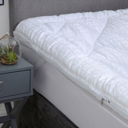 Serene King Hotel Filled Dual Topper - Size: 150 x 200cm - White - Wilko - thumbnail 5