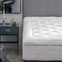 Serene King Hotel Filled Dual Topper - Size: 150 x 200cm - White - Wilko - thumbnail 3