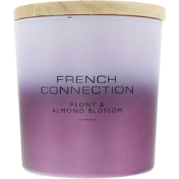 French Connection Metallic Collection Peony and Almond Blossom Scented Candle - Size: 11.2 x 10.6 x 10.5cm - n/a - Wilko