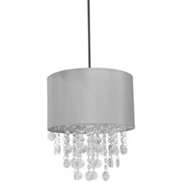 ValueLights Lulu Grey Fabric Easy Fit Shade - Size: 35 x 30 x 30cm - Wilko - thumbnail 1